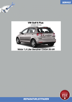 PDF VW Golf 6 Plus (08-14) Reparaturanleitung Motor 1,4 L Benziner 59Kw