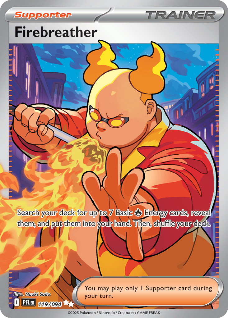 Firebreather 119/094 Ultra Rare Phantasmal Flames Pokemon Holo NM/M