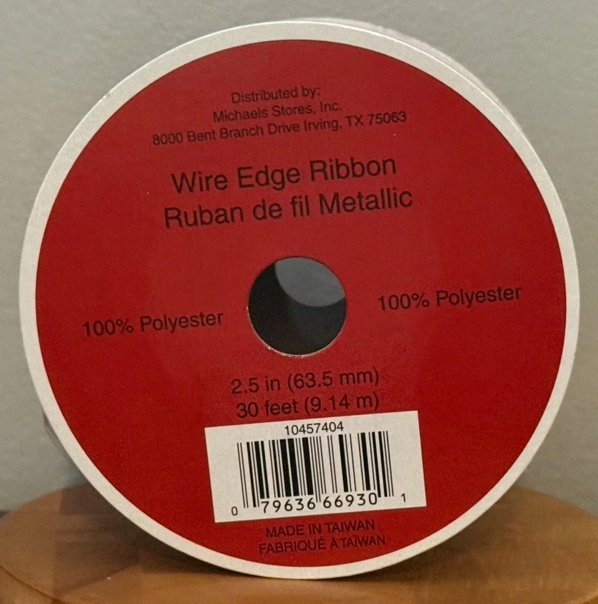 VTG Celebrate It Wired Christmas Ribbon Glitter Gold Red Green Blue Pink NEW - Image 4 of 4