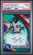 2024 Bowman's Best George Lombard Jr. #B24-GL Teal Refractor Autograph /15 PSA 9