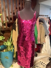 Stunning Fuchsia Sequin Mini Dress Party-Ready Ultra Sparkly