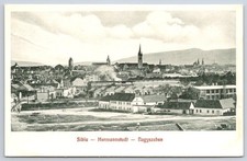 Vintage Romania Postcard SIBIU Hermannstadt Skyline Panorama 1920s