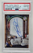 2020 Topps Tribute Purple Ref Auto VLADIMIR GUERRERO JR CARD /50 PSA 10 GEM MINT