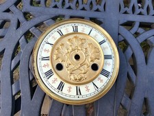 Antique German  Vienna antique wall  mantle clock Porcelain ENAMEL dial 5 3/4