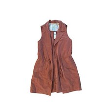 Nwt Women S Anthropologie Elevenses Old Town Rust Orange Duster Vest Utility