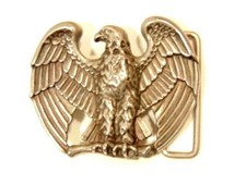 large silver color eagle shaped belt buckle