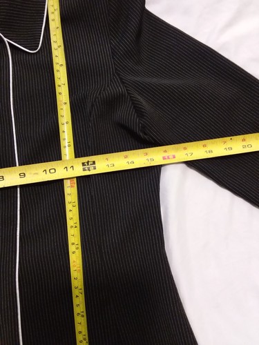 I.N. Giacca blazer donna nero/grigio spilla righe manica lunga aperto davanti tg3 - Foto 4 di 7