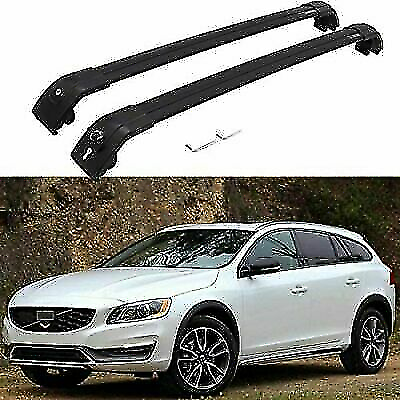 Volvo V60 2011-2018 Roof Rail Rack Cross Bars 2Pcs Lockable Set