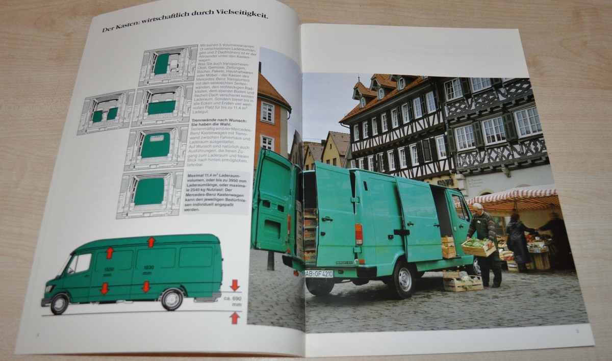 Mercedes Benz Transporter T1 Van Brochure Prospekt 1089 DE | eBay