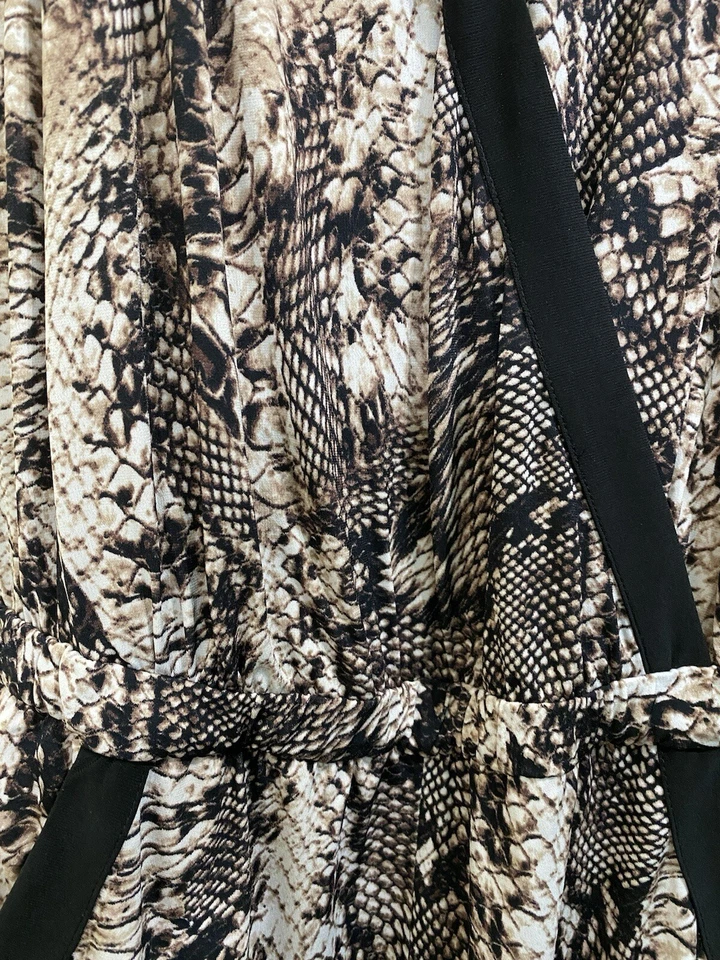 CACHE Womens Snakeprint Pant Jumpsuit- Sz 8 - Image 4 of 4