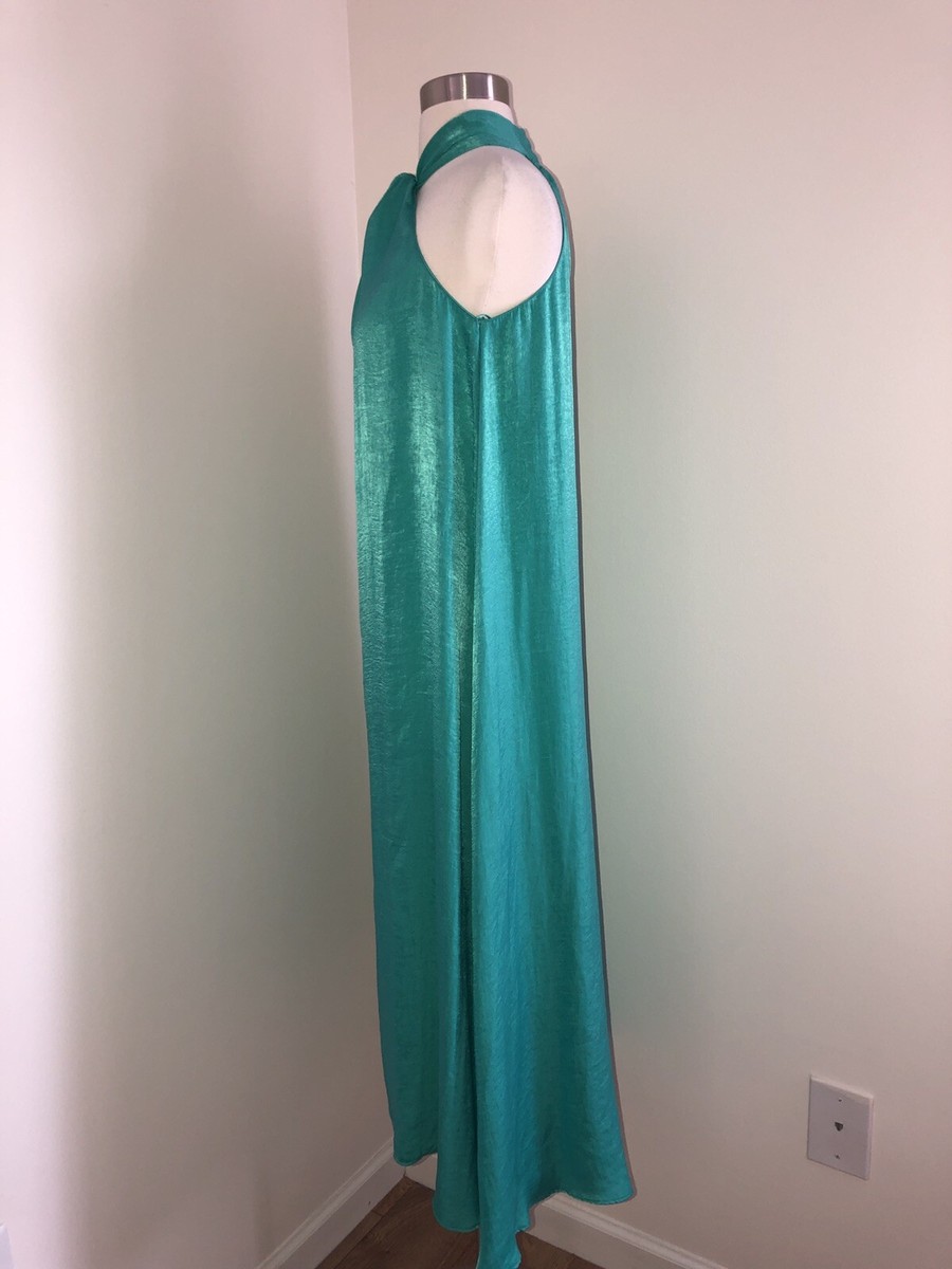 New Zara Halter Top Green Flowy Shift Midi Dress Sz Small | eBay New Zara Halter Top Green Flowy Shift Midi Dress Sz Small | eBay