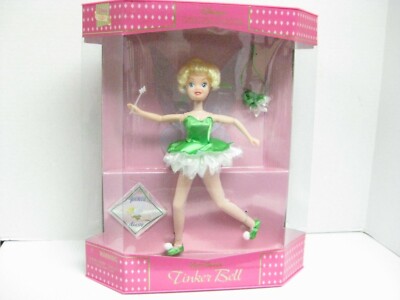 DISNEY TINKER BELL CLASSIC DOLL COLLECTION PIXIE DUST  WAND DOLL STAND BRUSH NEW