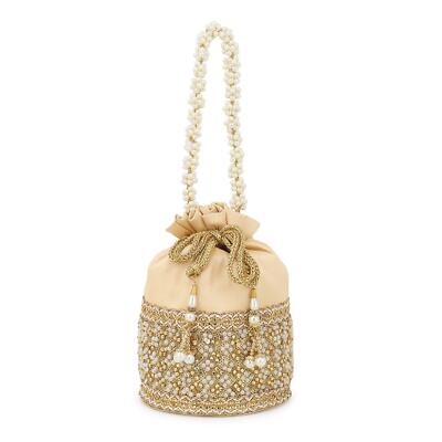 Handmade Pouch Potli Bag For Girls & Women's Party Ware Pouch Pack of 1 Piece 