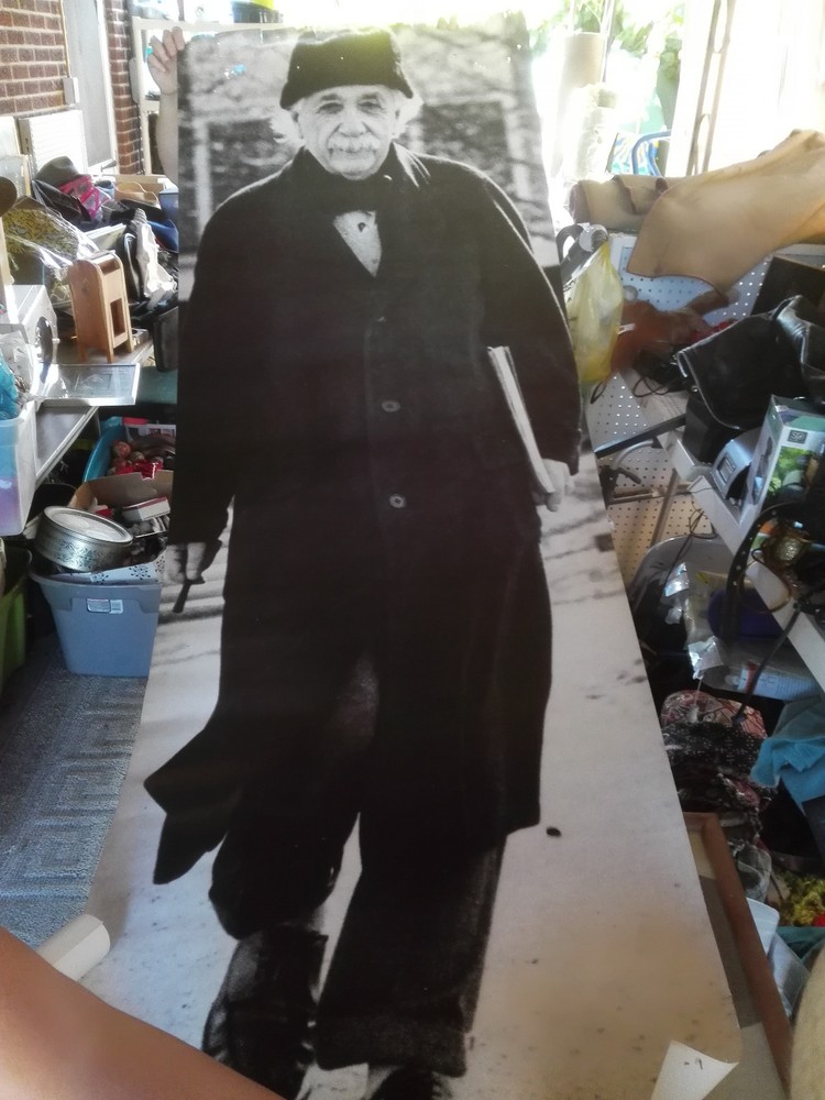 VTG 1987 FULL BODY POSTER ALBERT EINSTEIN LITHO PRINT ART PICTURE  74x26