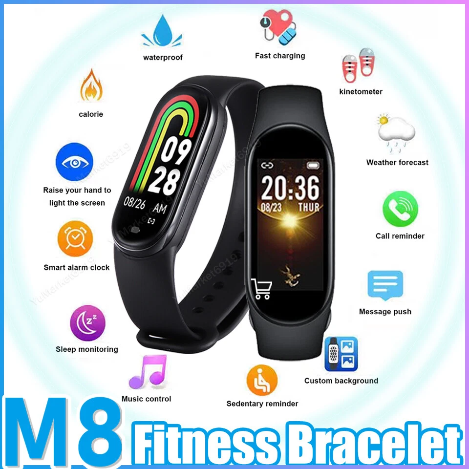 Buy M5M6 Smart Bracelet Wristband Waterproof Sport Smart Watch Fitness Tracker  Watch with Heart Rate Monitor Smart Watch with Message Reminder and Step  Counter with Blood Pressure Monitor (Blue) Online at desertcartINDIA