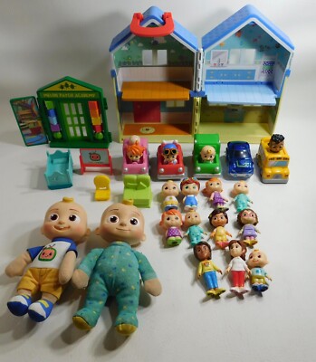 V Tech CoComelon Cars House Figures Dolls Furniture - Lot of 24 items