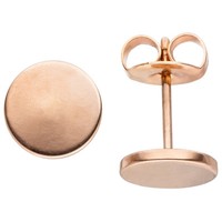 Ohrstecker 8Mm Ohrringe Studs Ohrschmuck Rund Edelstahl Mit Rotgold-Farbe, Damen