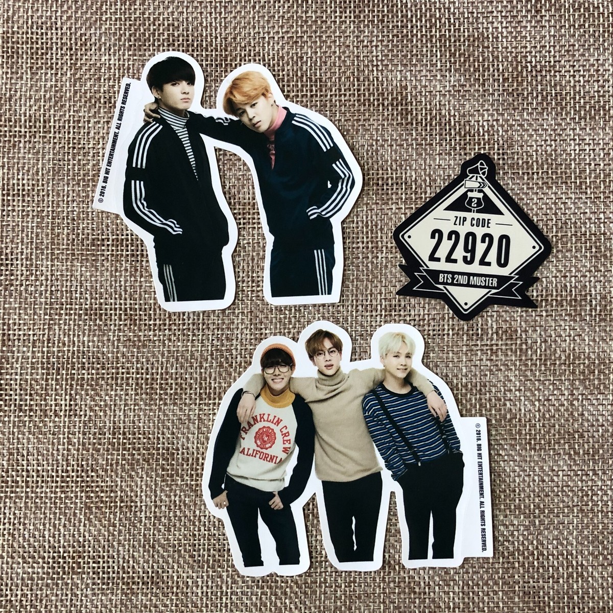 BTS　 公式　ジョングク　 2nd Muster 22920 　トレカ BTS GROUP [ 2nd Muster ZIP CODE 22920 ] Official Sticker Set