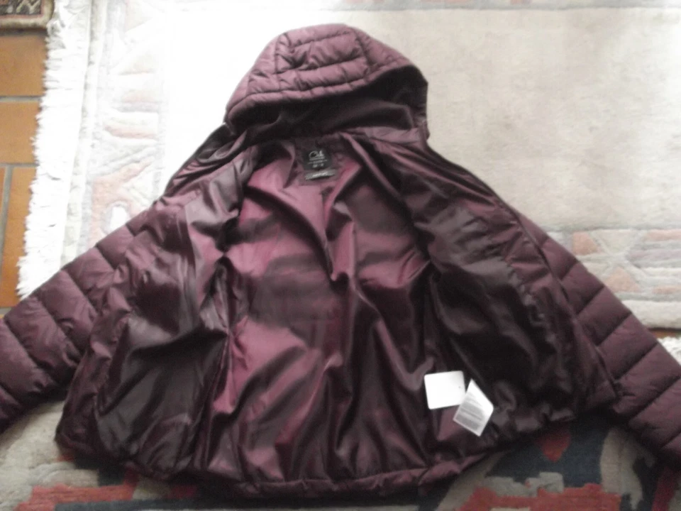 NEU Steppjacke Bordeauxrot Burgundy 34 36 XS Weinrot Dunkelrot Pflaume - Bild 4 von 4