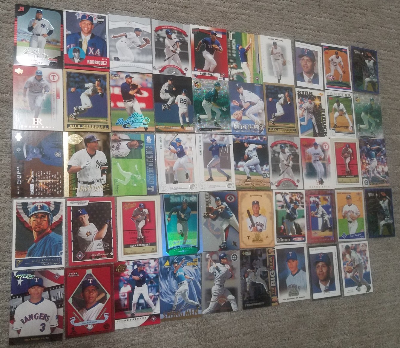 108 Card Lot Alex Rodriguez 6 Rc's 7 Inserts Banks Gold 90 Base Bowman Chrome 