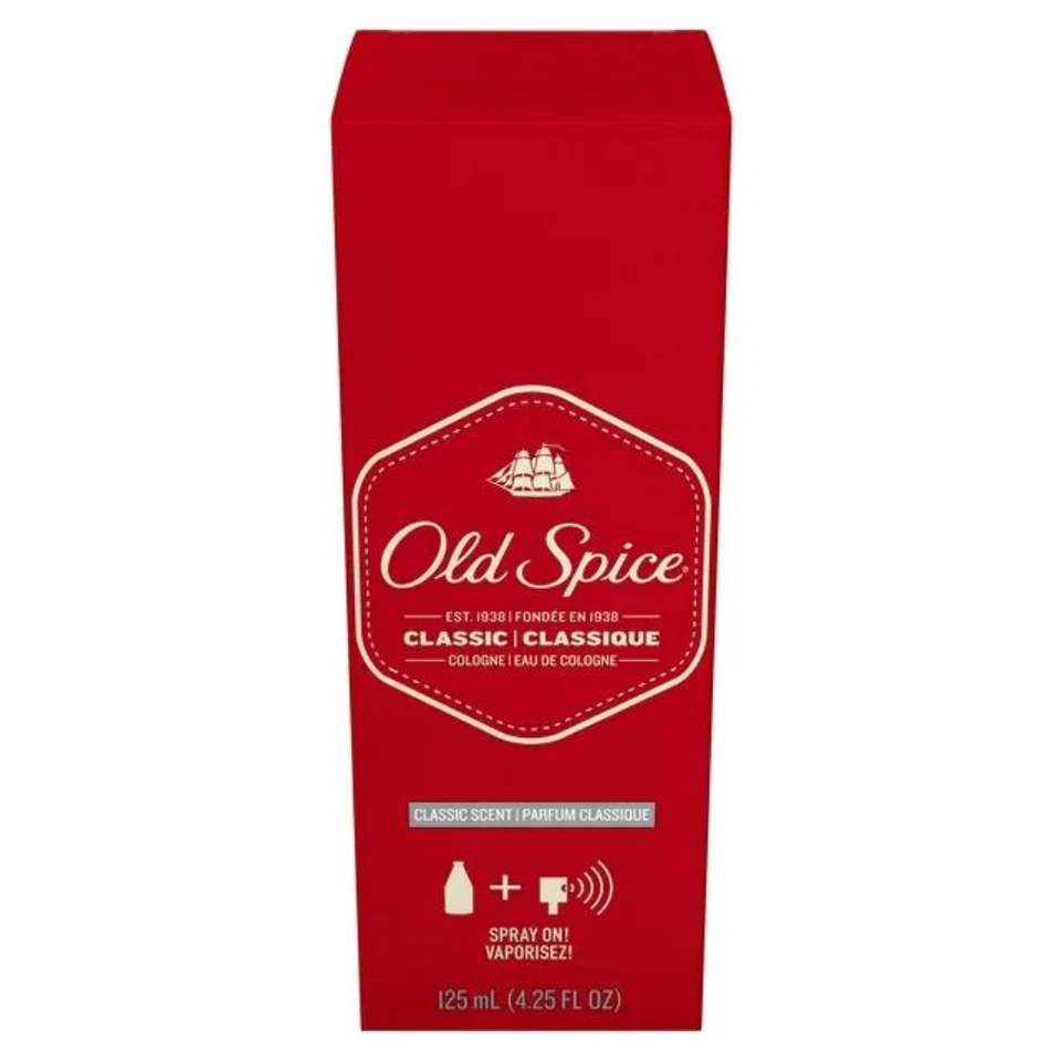 Old Spice Colônia Spray Masculino, Perfume Clássico, Fl Oz 4,25 - Imagem 4 de 4