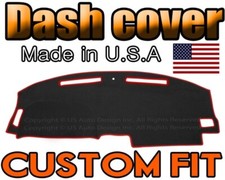 Fits 2008-2014 Dodge Challenger Dash Cover Dashboard Mat Black With Red Trim