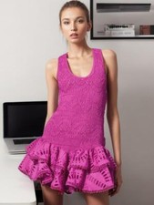 Womens 2025 Chic Sleeveless Embroidery Falbala Layered Mini Dress Sundress 7167