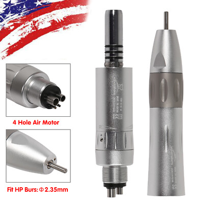Dental Low Speed Handpiece Inner Water Nosecone Straight /Air Motor 4Holes WY