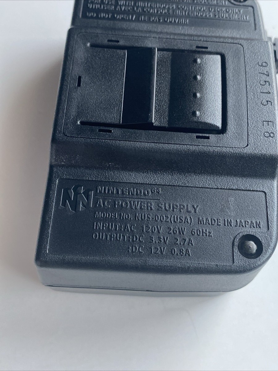 USA Nintendo 64 AC Power Supply Cord Adapter Wall Plug Brick N64