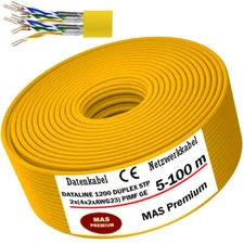 5-100 m Cat 7A DATALINE 1200 duplex STP data network installation LAN cable y...