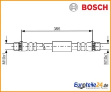 Brake Hose Bosch 1987481665 for Peugeot Expert Box