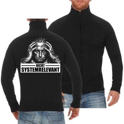 Sweatjacke NICHT SYSTEMRELEVANT Tattoos Tätowierer Studio regeln virus regierung