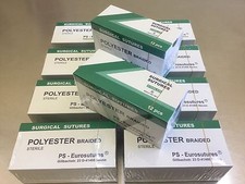 10 Pakete Polyester 5-0, 75cm, schneidend, 12 Folien,  Nahtmaterial, MHD: 11/25