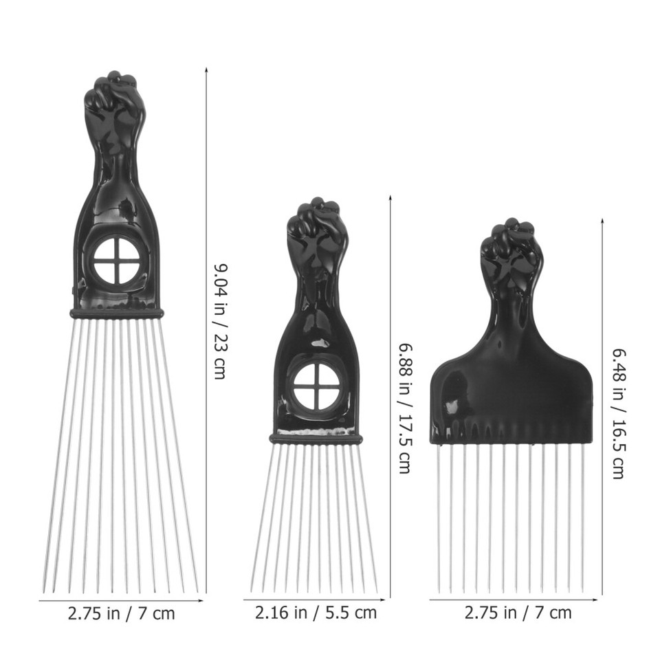 3 pcs Metal Hair Pick Men Hair Styling Portable Hair Pick Hair Pick eBay