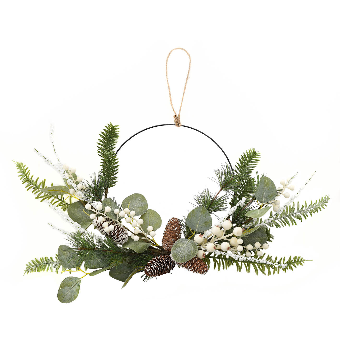 Christmas Wreath Decorations Door Hanging Mistletoe Pine Cones Xmas Festive