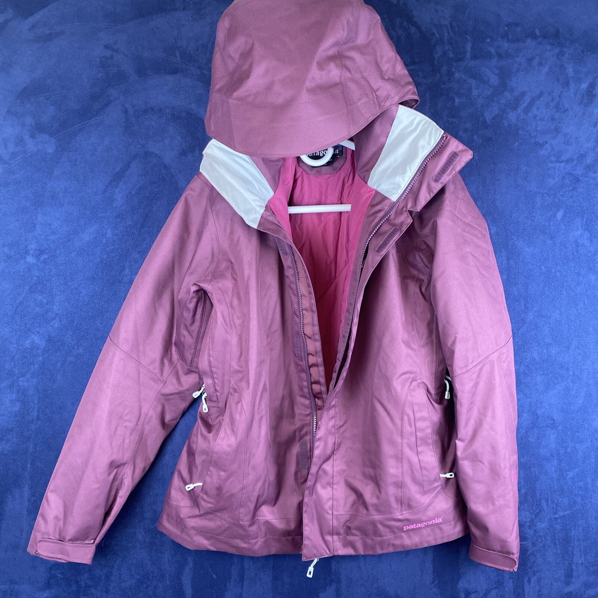 patagonia h2no jacket womens M Hooded Purple Multi Pocket