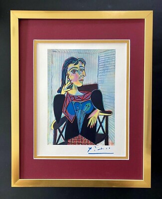PABLO PICASSO 1948 RARE SIGNED VINTAGE PRINT FRAMED CLASSIC ART DECOR