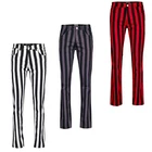 NEW RETRO MOD 60s 70s 80s 90s MOD STRIPED SLIM LEG JEANS Roller Coaster MC1072