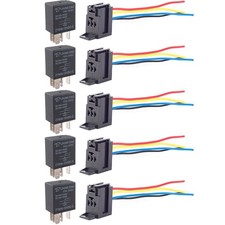Car Heavy Duty Relay Switch 12V 30A SPDT 5Pin Wire Socket Plug Harness Waterp...