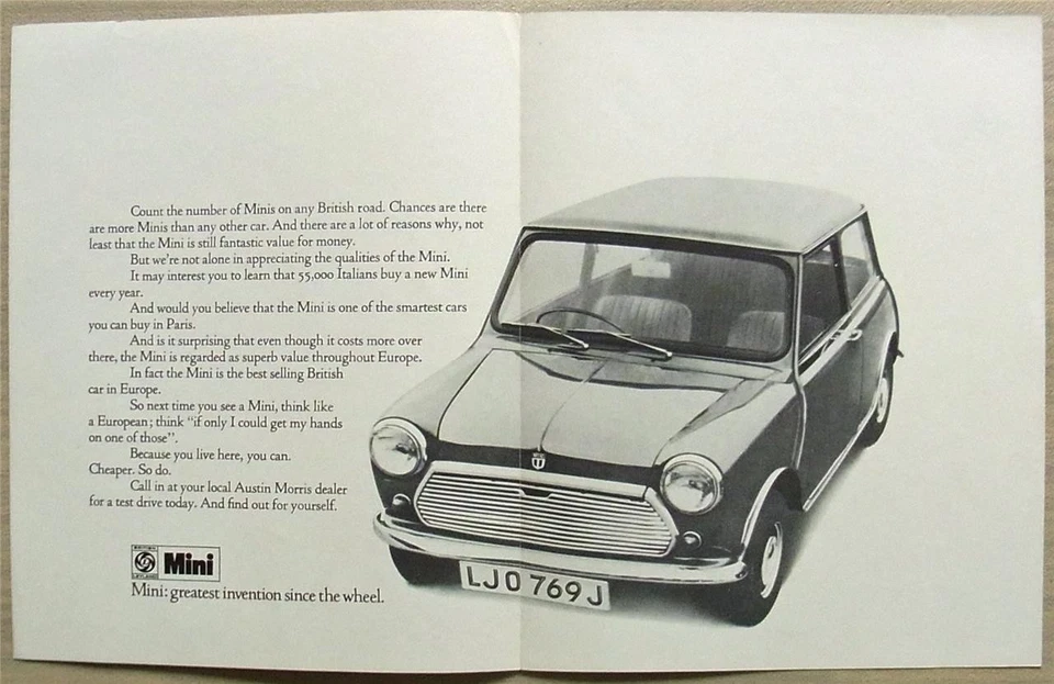 MINI 1000 Car Sales Brochure c1970 Ref 2834 - Image 2 of 2