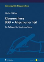 Klausurenkurs Bgb - Allgemeiner Teil Daniel M. Klocke