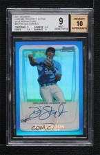 2011 Bowman Chrome Prospects Blue Refractor /150 Dee Gordon BGS 9 MINT Auto 10lp