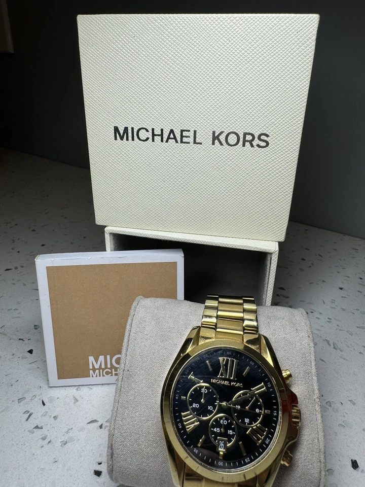 Michael Kors MK5739 43mm Gold Metal Case Black Dial Watch - Image 3 of 4