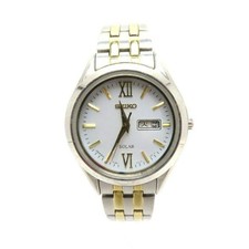 Seiko Solar Wristwatch Unisex 30mm V138 0AD0 Cal Timepiece wrist 15cm