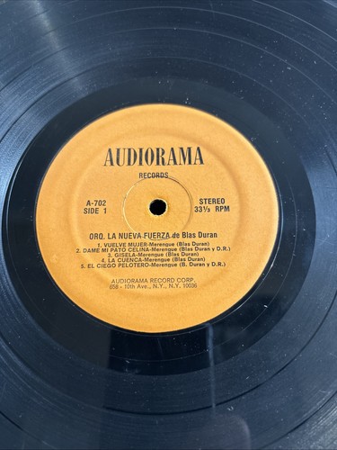 Orquesta La Nueva Fuerza De Blas Duran LP Audiorama Latin Merengue Salsa 1980 - Picture 5 of 6
