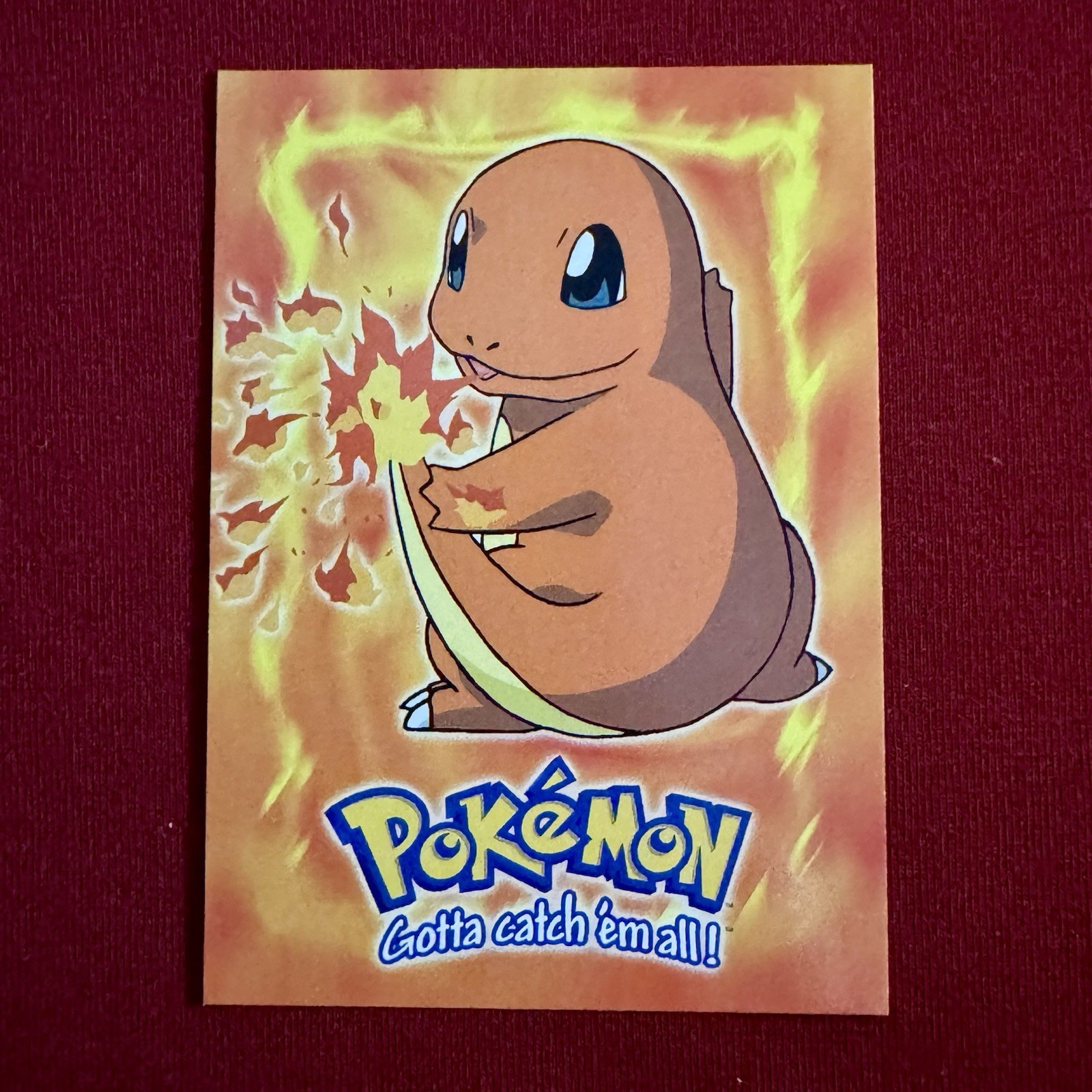 CHARMANDER 1999 Topps Pokemon Movie Animation Edition BLACK LOGO #E4 Vintage NM