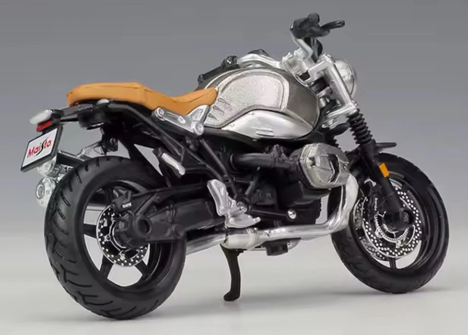 BMW R Nine T Scrambler modelo de motocicleta diecast juguetes para niños escala 1/18 Foto 3 de 4