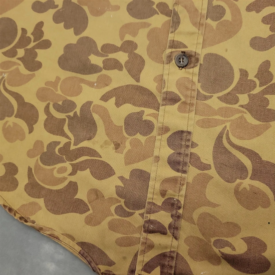 Vintage Wolverine Shirt Mens XL Brown Duck Camo Safari Twill Made in USA Hunting - Image 3 of 4