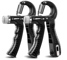 Hand Grip Strengthener 2 Pack - Adjustable Resistance 10-130 lbs, Forearm 