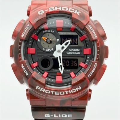 CASIO G SHOCK GAX100MB4A G LIDE Analog Digital Tide Graph Watch Men In hand